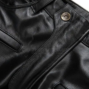 Crea tus propios pantalones de cuero para hombre con un diseño elegante y ajustado, perfectos para el uso en invierno, moda casual y conducción de motocicleta, cómodos. - Product Image 6