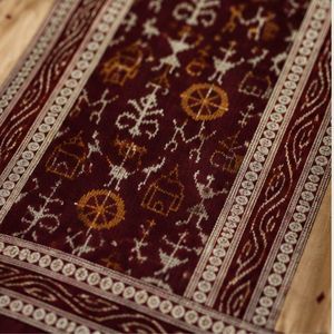 ชุดคุรตะลายพื้นเมืองชนเผ่าอิกกัตอาร์ตส์ สีเบจและสีแดงเลือดหมู - Product Image 4