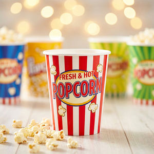Support à collation en papier durable avec design graphique lumineux et ouverture large pour la promotion d'événements cinématographiques et la distribution de pop-corn - Product Image 2