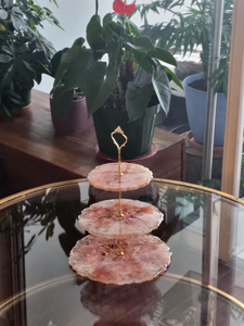 Wholesale High Quality Durable Handmade Eco-Friendly <b>Resin</b> Cake Stand <b>Clear</b> Gloss Finish for Wedding Party Home - Product Image 2