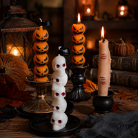 Bougies parfumées artisanales d'Halloween en gros : Bougies fantaisie en forme de doigt, citrouille, crâne, à longue tige pour décoration de fête gothique OEM ODM