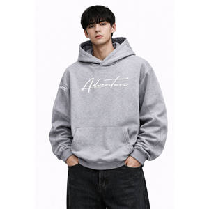 Heavyweight Cotton Fleece Hoodie for Men Pullover Streetwear Custom Logo Men’s Hoodies Blank High Quality Bulk Production - Product Image 1
