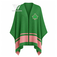 Alpha grec personnalisé |   Kapa |   Vêtements de la sororité Alpha, poncho brodé, cape, pull, accessoires grecs