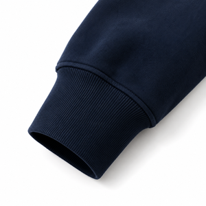 <b>Women's</b> <b>Navy</b> Blue Turtleneck Sweatshirt Full Sleeve Knitted Regular Fit Autumn Casual Wear Pullover Fleece - Product Image 5