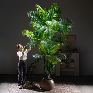 Palmier Areca Artificiel Réaliste avec Feuilles au Toucher Naturel, <span class=keywords><strong>Grande</strong></span> <span class=keywords><strong>Plante</strong></span> Tropicale Artificielle pour la <span class=keywords><strong>D</strong></span>écoration Intérieure et Extérieure - Product Image 4