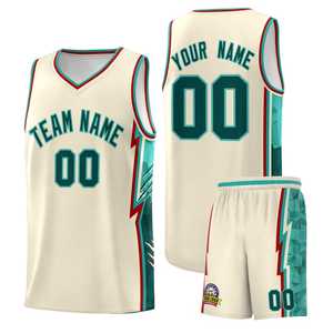 Conjunto de Camiseta de Baloncesto sin Mangas con Cuello en V, 100% Poliéster Blanco para Sublimación Dorada, Nombre y Número Personalizados, Malla Transpirable - Product Image 6