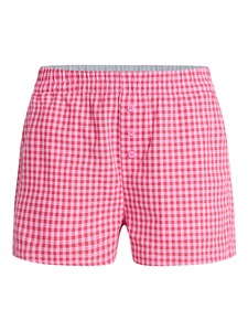 HAMSUB INDUSTRY Short Oxford à carreaux rouges pour femme, taille mi-haute, fermeture boutonnée, style sexy et club, 100% coton respirant et écologique - Product Image 1