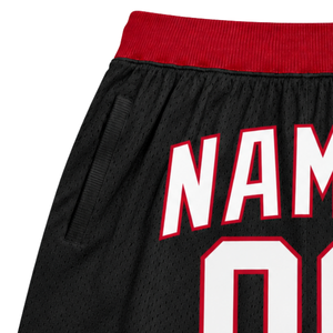 <b>Men</b> Black <b>Red</b> Sublimated Mesh Basketball <b>Shorts</b> Breathable Fabric Basketball Uniform Training Competition Sports Wear Clothing - Product Image 4