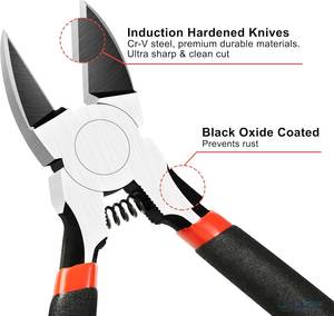 6 Inches Stainless Steel Heavy Duty <b>Wire</b> Cutters Snips Flush Cut Side Cutters Pliers for DIY Jewelry Making <b>Crafting</b> Floral - Product Image 3