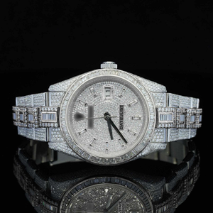 Reloj de Moda Unisex para Hombre, Totalmente Automático, con Movimiento Japonés, Caja de Acero Inoxidable, Esfera de Cristal, Adornado con Diamantes Moissanite - Product Image 3