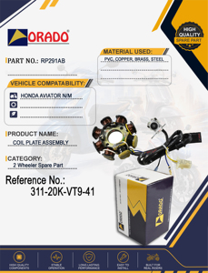Conjunto de Placa de Bobina de Estator para Honda Aviator, Nuevo Modelo, Calidad de Exportación, para Repuestos de Motocicletas en India, Orado - Product Image 4