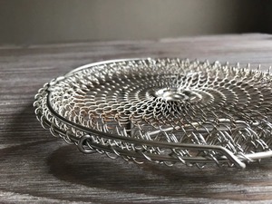 Silver Wire Mesh Fruit <b>Basket</b> For Kitchen Countertop Dining <b>Table</b> Fruit Storage Organizer And Modern Metal Display Bowl - Product Image 4