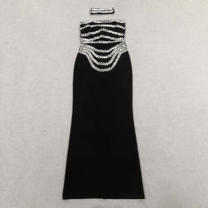 Robe de soirée longue élégante personnalisée en Spandex/Polyester pour demoiselle d'honneur, robe de mariée longue modeste imprimée pour femme, idéale pour les fêtes et les bals de promo - Product Image 6