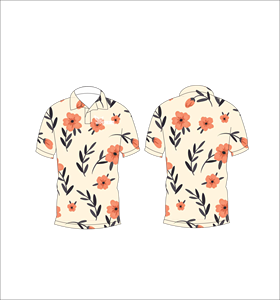 เสื้อโปโลพิมพ์ลายดอกไม้แบบกำหนดเอง แขนสั้น สวมใส่สบาย เหมาะสำหรับกอล์ฟ เทนนิส ชุดทีมฤดูร้อน - Product Image 5