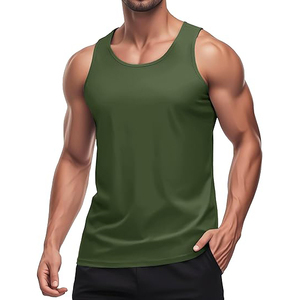 Débardeur de sport pour homme en coton et élasthanne, extensible, respirant, sans manches, pour musculation - Product Image 1
