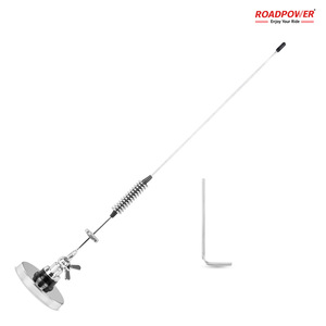 Antenne CB universelle Roadpower (RP-ANT-KAT-CH) en acier inoxydable avec base magnétique puissante, support pivotant, bobine à ressort, résistante aux intempéries - Product Image 2