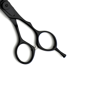 Ciseaux professionnels de 6 pouces pour couper et effiler les cheveux, ciseaux à lame noire en acier inoxydable résistant à la rouille pour droitiers - Product Image 5