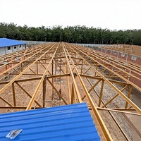 Eratek EC100.100 Bâtiments préfabriqués Système de toiture en acier Treillis léger Bâtiment en structure métallique pour élevage avicole Bâtiment métallique
