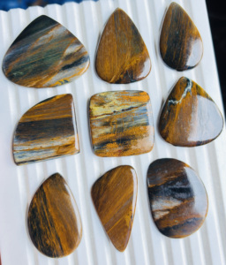 Lote de Cabujones de Pietersita Natural, Formas Variadas, Semipreciosas, Lisas y Pulimentadas, para Joyería - Product Image 4