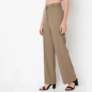<span class=keywords><strong>Pantaloni</strong></span> in <span class=keywords><strong>velluto</strong></span> <span class=keywords><strong>a</strong></span> <span class=keywords><strong>coste</strong></span> da <span class=keywords><strong>donna</strong></span> con elastico in vita, <span class=keywords><strong>a</strong></span> vita media, vestibilità casual estiva - Product Image 3