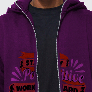 Sudadera con Capucha para Hombre, Estampado Motivacional Positivo, Corte Regular, Forro Polar de Algodón, con Bolsillo, Ropa Casual de Invierno - Product Image 4