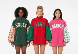 Wholesale <b>Women</b>’s Christmas Mock Neck Sweatshirt Christmas <b>Pullover</b> <b>Women</b>’s Casual Long Sleeve Top Comfortable Holiday Clothing - Product Image 2