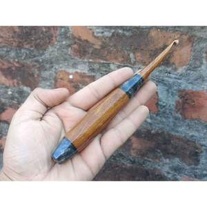 RR ENTERPRISES Artisan Ergonomic Wooden and Resin <b>Crochet</b> <b>Hook</b> with Smooth Grip for Crafting Supplies - Product Image 4