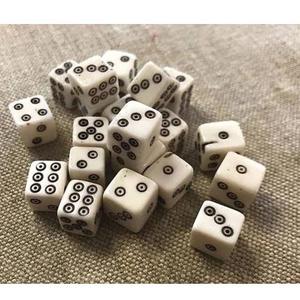 D6 Viking/Medieval Betting Bone Dice Set of 6 - (9/16 Inch or 14-15 mm) <b>Thick</b> (Bone, 14 mm) - Product Image 2