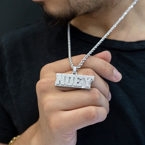 Custom Iced Out VVS Moissanite Pendant Hip Hop Pendant Initial Latter Pendant Rapper Bling Pendant Pass Diamond Tester Pendant - Product Image 1