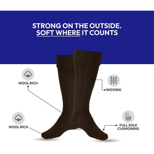 Wholesale Scottish Kilt Hose <b>Socks</b> for Men Highland Traditional Long Length <b>Wool</b> Blend Breathable Comfortable Ribbed Design <b>Sock</b> - Product Image 2