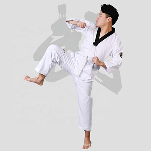 Venta Directa de Fábrica, Uniforme de Taekwondo Ligero y Transpirable de Color Blanco para Competiciones de Taekwondo - Product Image 4