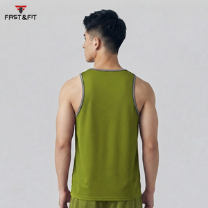 Gym <b>Singlets</b> <b>Men</b> Casual Tank Top Sports Clothes Stringer Bodybuilding Fitness 100% Cotton Breathable Made in Pakistan - Product Image 2