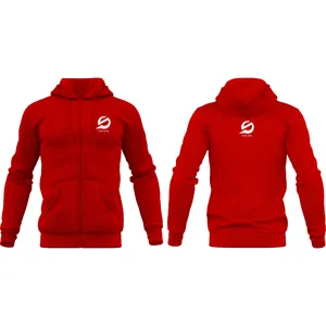 เสื้อฮู้ดผ้าฟลีซโพลีเอสเตอร์ 100% สกรีนโลโก้ได้ตามสั่ง เสื้อกันหนาวแบบสวมหัว สวมใส่สบายๆ สำหรับเล่นกีฬา ผู้ผลิต OEM - Product Image 1