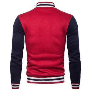 Promotion : Blousons universitaires vintage personnalisés en laine chenille brodée pour hommes, avec manches en cuir orange vierges - Product Image 2