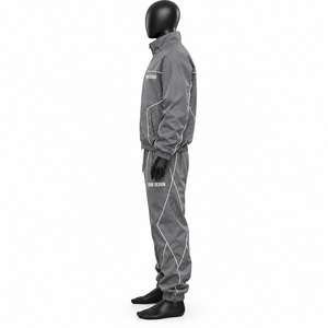 Ensemble de survêtement unisexe sportif d'été 2-en-1 à motif léopard avec coupe-vent à capuche, respirant, léger et coupe ample 100 % nylon - Product Image 6