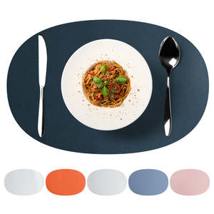 Nouveau Set de Table Tendance 2026 en Similicuir PU Lavable pour Événements Festifs et Maison – Napperons et Tapis Ovales de Luxe pour Table à Café et à Manger - Product Image 6