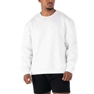 Personalizado de alta calidad de ajuste relajado gota hombro liso cuello redondo pulóver sudadera algodón poliéster Polar polar sudadera hombres - Product Image 4