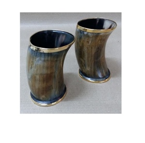 Verre en corne de buffle pour la bière et le whisky à la maison, couleur corne naturelle, tasse en corne faite à la main, personnalisable - Product Image 4