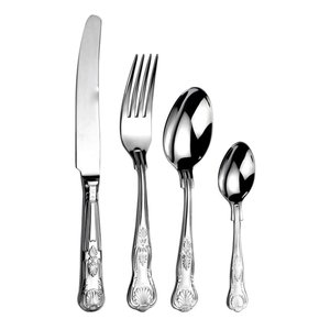 Stainless Steel Flatware <b>Set</b> Knife <b>Fork</b> <b>Spoon</b> Minimalist Design Rust Resistant Camping Cutlery High Mirror Polish Dining <b>Set</b> - Product Image 4