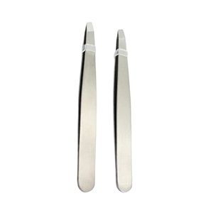 Pinzas para cejas con punta inclinada verde, de acero inoxidable, corte de precisión, para ojos sensibles, herramienta profesional de grado médico para pestañas - Product Image 4