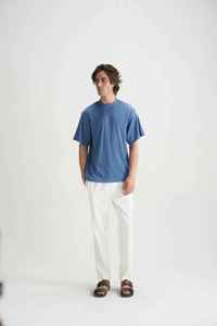 Men's O-Neck T-Shirt Plain Polyester Jersey Long Sleeve Custom <b>Logo</b> Casual Summer Tee Shirts Knitted Heavyweight Loose Fit 320g - Product Image 6