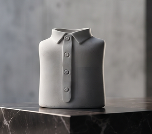 Jarrón Decorativo Moderno de Metal Blanco con Textura de Camisa, para Oficina o Biblioteca, Artículo Decorativo al por Mayor - Product Image 5