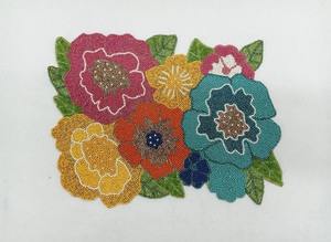 Vente en gros de sets de table brodés faits main de luxe, personnalisés, avec des perles, en matériaux écologiques de haute qualité pour la maison et les mariages - Product Image 2