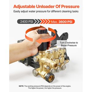 Pompa a Pistoni Triplex Orizzontale per Idropulitrice, Albero da 1 Pollice, 3600 PSI, 3.7 GPM, Ricambio per Attrezzature di Pulizia Idropulitrici - Product Image 4