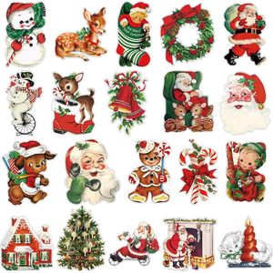 24 Pezzi Decorazioni Natalizie Vintage Ritagliate, Babbo Natale e Pupazzo di Neve in Stile Vittoriano per Decorazioni Domestiche, Feste e Biglietti Invernali - Product Image 1