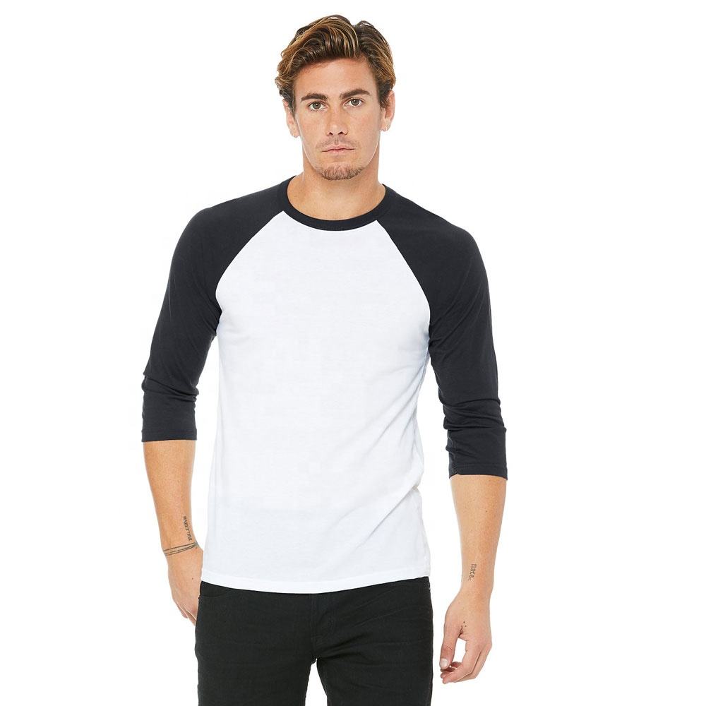Raglan Playera Blanca Con Mangas Negras Camisa Blanca Mangas