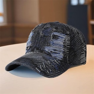 Gorra de Béisbol de Mezclilla, 6 Paneles, Ajustable, Unisex, Estilo Casual, Color Sólido, Algodón Lavado, Talla Adulto 56-58CM - Product Image 3
