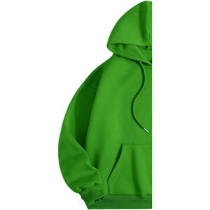 Sweat à capuche d'hiver pour femme 100% Coton Polaire Oversize 360g Écologique Respirant Coupe-vent Logo brodé uni sur le devant Foncé - Product Image 6