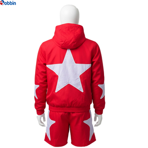 Custom Windbreaker Sports Shorts Jacket Tracksuit Reflective Zip Hoodie Printed <b>Men</b> Summer Plus Size Thermal Sets Two Piece - Product Image 3