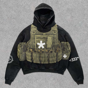 Sudadera con Capucha Gótica para Mujer, Diseño de Corazón de Esqueleto Negro, con Bolsillos, Corte Regular, Diferentes Diseños - Product Image 6
